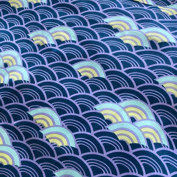 BCBG Maxazaria || Sleeveless Japanese inspired Seigaiha Print Blouse XS - Picture 5 of 5